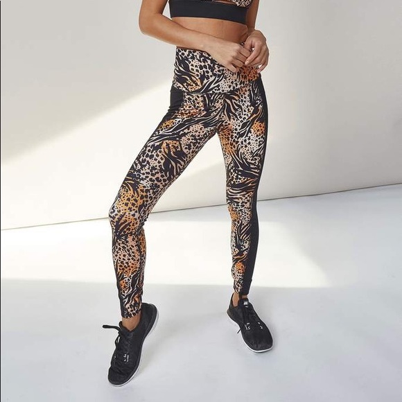 Wolf & Whistle Pants - Wolf & Whistle Mixed Animal Print Leggings